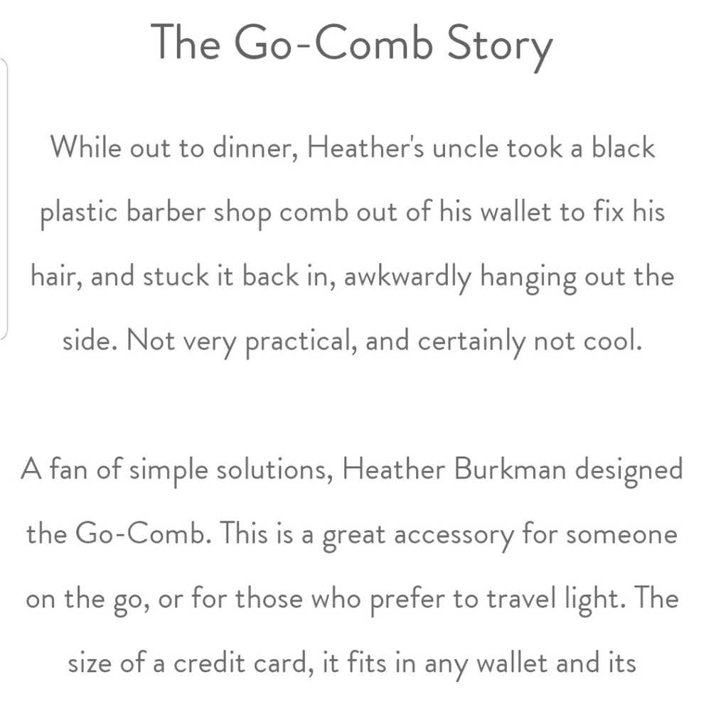 2X Gocomb stainless steel wallet hair beard travel - Picture 3 of 5